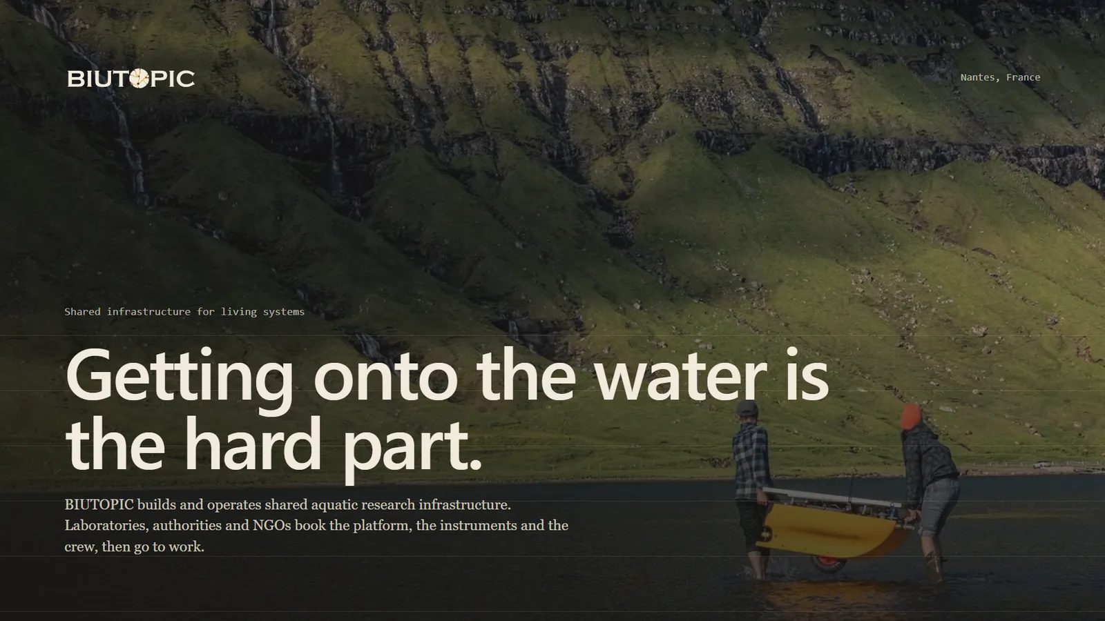 Page 01 — Getting onto the water is the hard part.