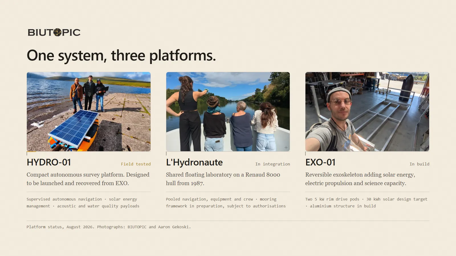 Page 03 — One system, three platforms.